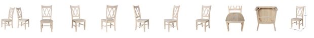 International Concepts Double X-Back Chairs, Set of 2